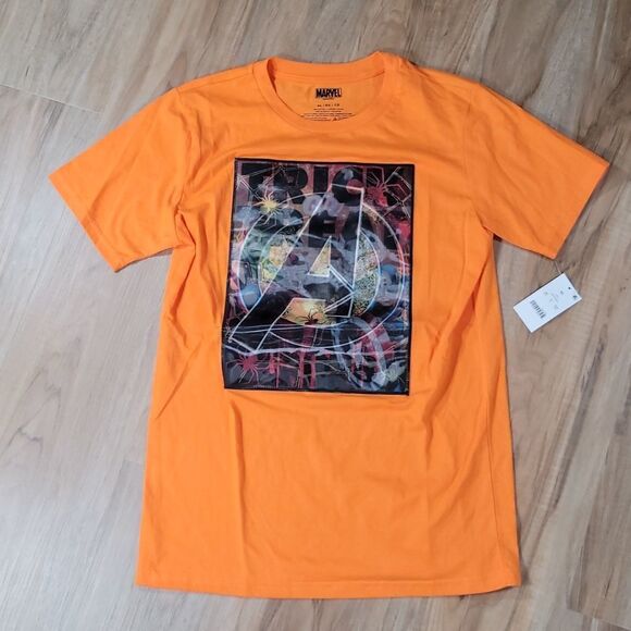 🔹️NWT Marvel Orange Halloween Lenticular Tshirt XLarge - Picture 1 of 8